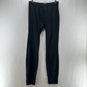 Patagonia Capilene Baselayer Midweight Bottoms Mens M Grid Pattern Pull On Black